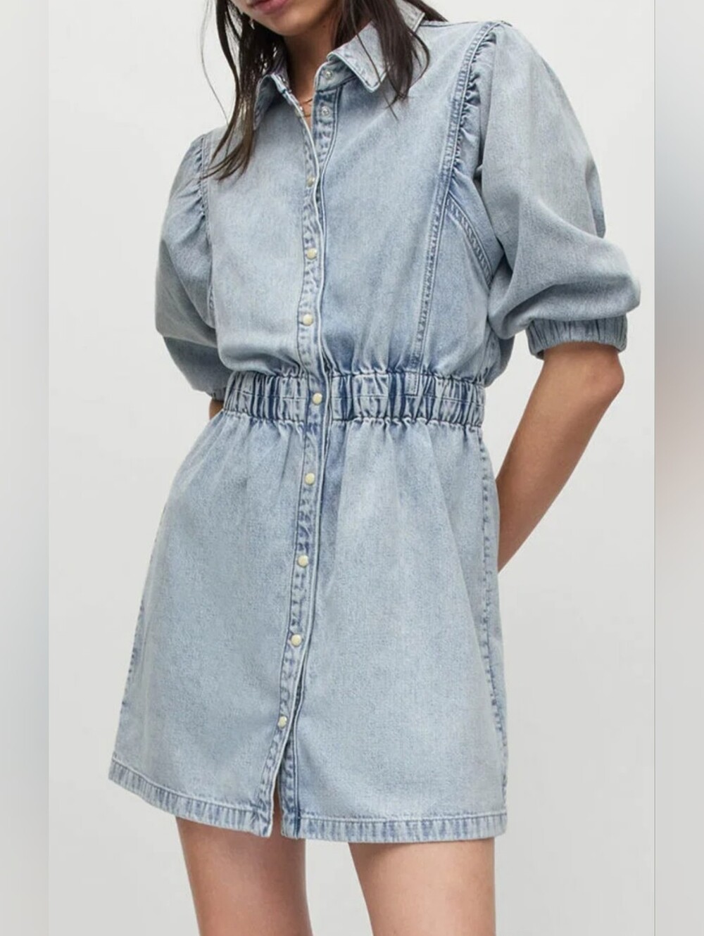 Allsaints Osa Denim Mini Dress
